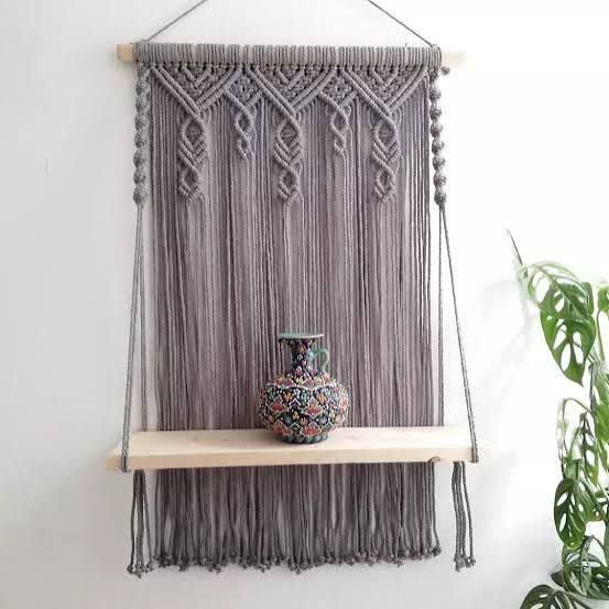 Shelf12 شلف دیواری مکرومه مدل M202