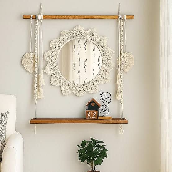 Shelf3 شلف دیواری مکرومه مدل M205